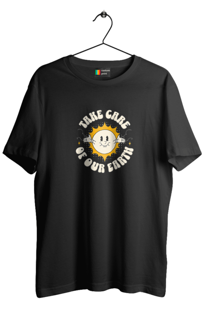 Футболка чоловіча з принтом "Земля". Бережіть землю, земля, любите природу. 2070702