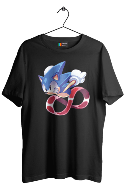 Футболка чоловіча з принтом "Соник". Sega, гра, сонік. CustomPrint.market