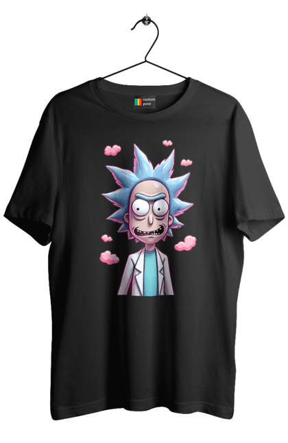 Футболка чоловіча з принтом "Рік та Морті". Rick and morty, мультфільм, наукова фантастика, пригоди, рік, рік і морті, трагікомедія, чорний гумор. 2070702