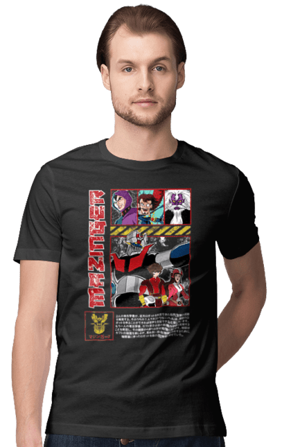 Men's t-shirt with prints Mazinger Z Grendizer. Anime, goldorak, goldrake, grendizer, manga, mazinger z, mecha, robots. 2070702