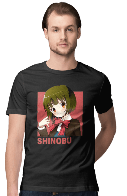 Men's t-shirt with prints Kiniro Mosaic Shinobu Omiya. Anime, gold mosaic, kiniro mosaic, kinmoza, manga, shinobu, shinobu omiya. 2070702