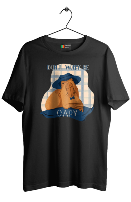 Men's t-shirt with prints Capybara. Animal, capybara, rodent. 2070702