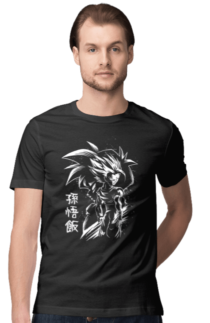 Men's t-shirt with prints Dragon Ball Son Goku. Anime, dragon ball, goku, manga, son goku, tv series. 2070702