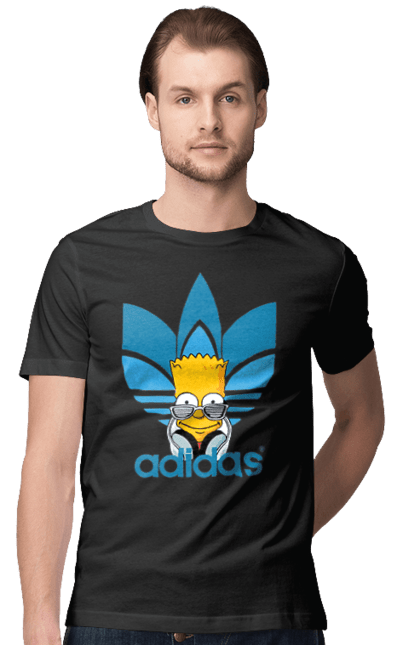 Men's t-shirt with prints Adidas Bart. Adidas, bart, cartoon, simpson. 2070702