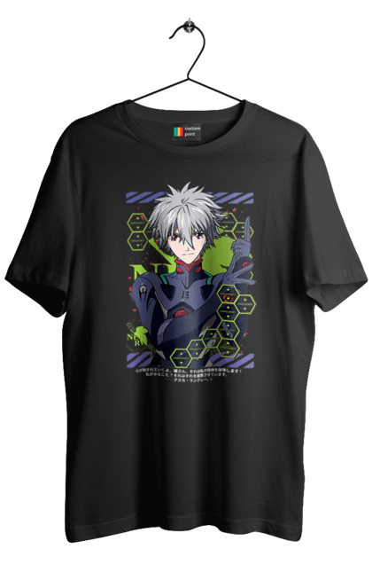 Men's t-shirt with prints Evangelion Kaworu. Anime, evangelion, eve, kaworu, kaworu nagisa, manga, neon genesis evangelion, nerve, tv series. 2070702