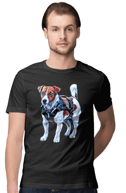 Футболка чоловіча з принтом "Пес Патрон". Зсу, патрон, пес, пес патрон, україна. 2070702