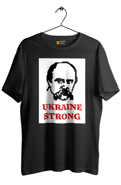 Футболка чоловіча з принтом "Тарас Шевченко". Бавовна, бавовнятко, війна, герб, доброго вечора, зсу, прапор україни, русский военный корабль, тарас шевченко, україна. 2070702