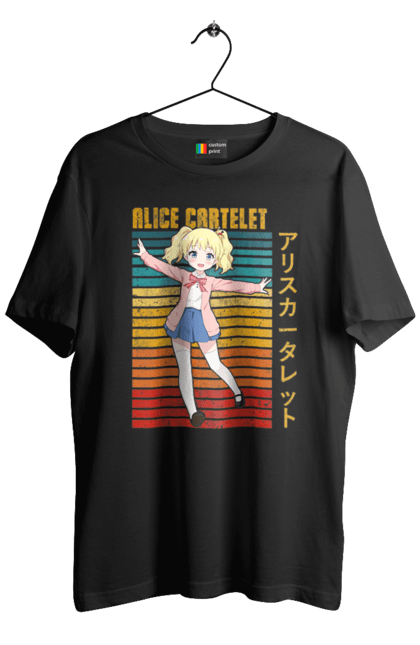 Men's t-shirt with prints Kiniro Mosaic Alice Cartelet. Alice, alice cartelet, anime, gold mosaic, kiniro mosaic, kinmoza, manga. 2070702