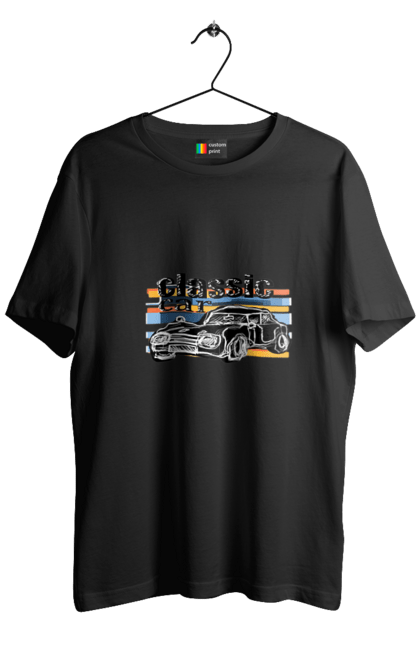 Футболка чоловіча з принтом "Принт Класичний Автомобіль". Автомобіль, класичний, ретро авто, старовинний автомобіль. 2070702