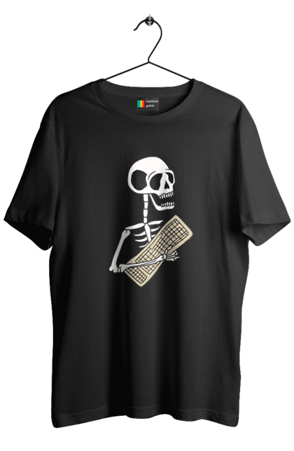 Футболка чоловіча з принтом "Вічний кодер". Ай ті, айтішник, бінарний, код, програміст, розробник, хакер. 2070702