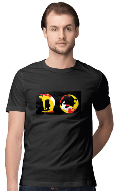 Футболка чоловіча з принтом "Розтяжка По Дорослому". Пози, розтяжка. 2070702