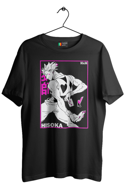 Men's t-shirt with prints Hunter x Hunter Hisoka. Anime, antagonist, character, hisoka, hunter x hunter, manga. 2070702