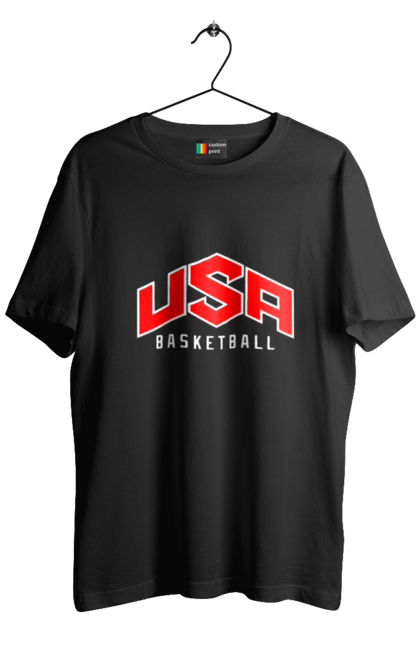 Men's t-shirt with prints USA Basketball. Basketball, sport, sports team, team, usa, usa basketball. 2070702