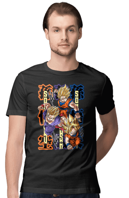 Футболка чоловіча з принтом "Перли дракона". Anime, dragon ball, goku, manga, vegeta, аніме, вегета, гоку, манга, перли дракона. 2070702