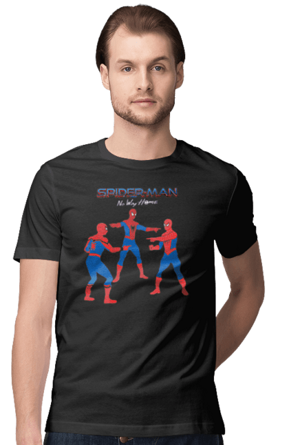 Футболка чоловіча з принтом "Людина павук". Комікс, людина павук, марвел, спайдермен, супергерой. CustomPrint.market