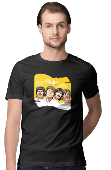 Men's t-shirt with prints The Beatles. Beatles, george harrison, john lennon, liverpool four, music, paul mccartney, ringo starr. 2070702