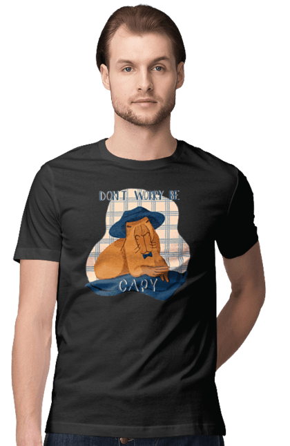 Men's t-shirt with prints Capybara. Animal, capybara, rodent. 2070702