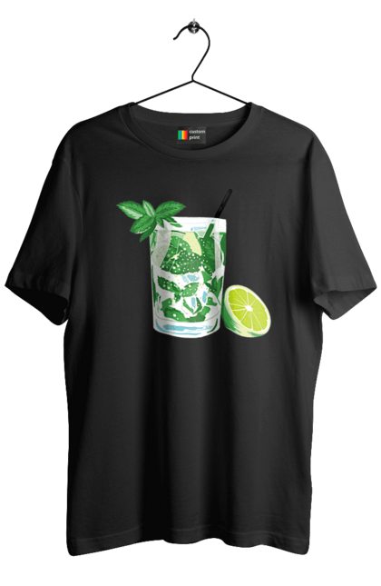 Футболка чоловіча з принтом "Напій Мохіто І Лимон". Лимон, мохіто, напій. 2070702