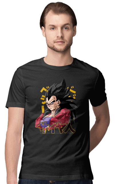 Футболка чоловіча з принтом "Перли дракона Вегета". Anime, dragon ball, goku, manga, vegeta, аніме, вегета, гоку, манга, перли дракона. 2070702