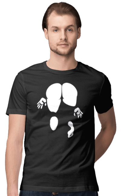 Футболка чоловіча з принтом "Дівчина вид по заду". Вид з зади, вульгарна, гумор, дівчина, дівчина раком, прикольна. 2070702