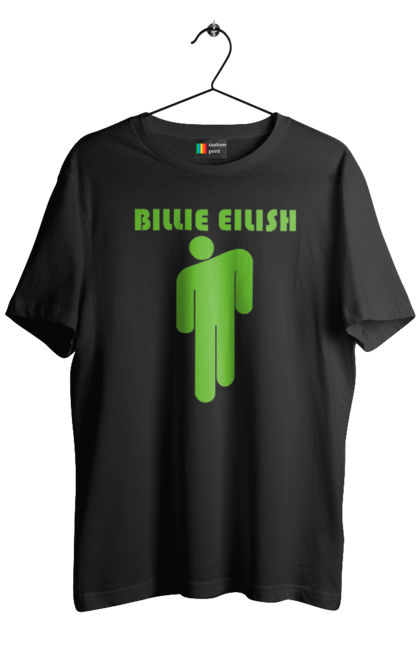 Футболка чоловіча з принтом "Billie Eilish". Активістка, біллі айліш, мизукант, права, співачка, тварини. 2070702