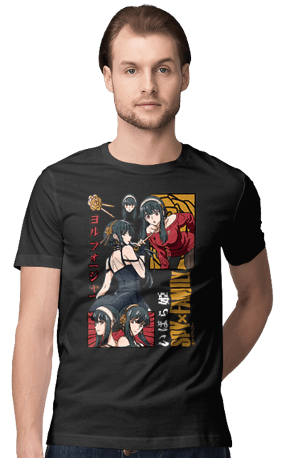 Men's t-shirt with prints Spy x Family Yor. Anime, anya, loid, manga, spy x family, yor. 2070702