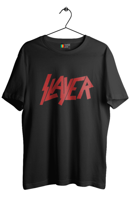 Футболка мужская с принтом Slayer. Slayer, грув-метал, група, метал група, музыка, ню-метал, спид-метал, трэш-метал, череп. 2070702