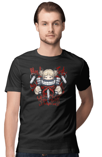 Men's t-shirt with prints My Hero Academia Himiko Toga. Anime, himiko toga, manga, my hero academia, video game, yakuza toga. 2070702