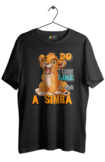 Men's t-shirt with prints The Lion King Simba. Animal, cartoon, king, lion, lion king, simba. 2070702