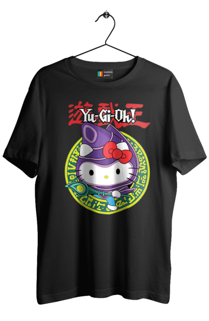 Men's t-shirt with prints Yu Gi Oh! Hello Kitty. Brand, cat, character, hello kitty, kitten, yu gi oh, yugio. 2070702