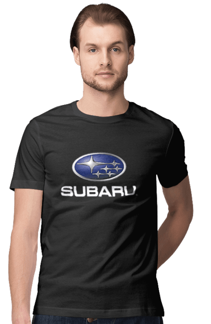 Футболка чоловіча з принтом "Subaru". Авто, логотип, субару. 2070702