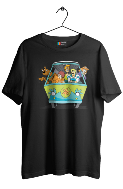 Футболка чоловіча з принтом "Скубі Ду, Машина". Авто, мультик, скубі ду, собака. 2070702