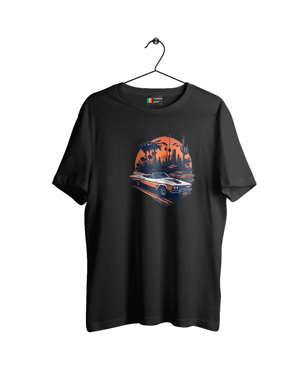 Beautiful car at sunset