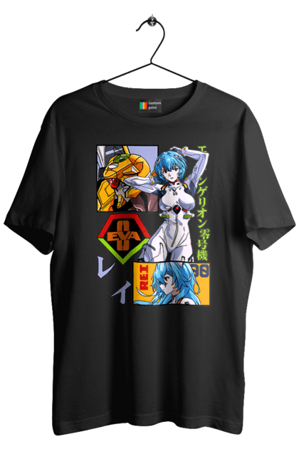 Men's t-shirt with prints Evangelion Rei. Anime, evangelion, eve, kaoru, manga, rei ayanami, shinji. 2070702