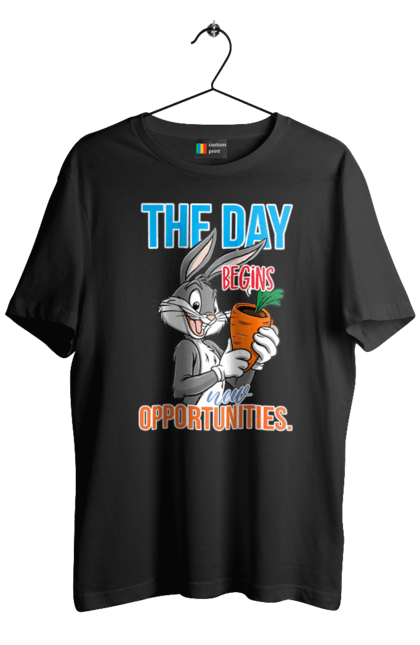 Men's t-shirt with prints Bugs Bunny. Bugs bunny, cartoon, looney tunes, merrie melodies. 2070702