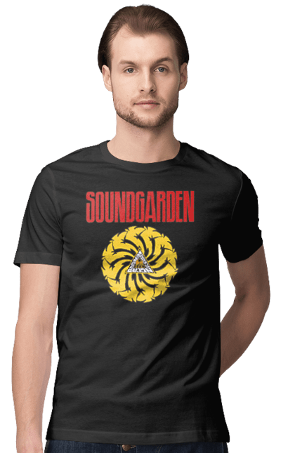 Футболка мужская с принтом Soundgarden. Sound garden, soundgarden, альтернативный рок, гранж, группа, метал, музыка, рок, хард-рок. 2070702