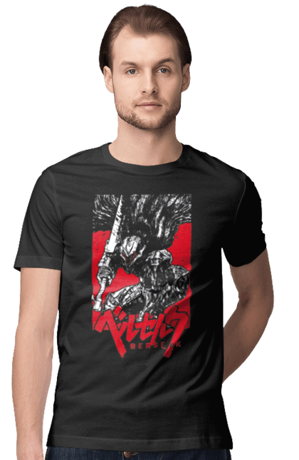 Men's t-shirt with prints Berserk. Anime, berserk, griffith, guts, kentaro miura, manga. 2070702