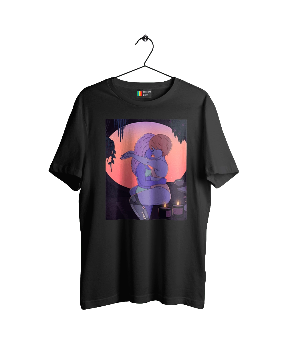 Фиолетовые Девушки Обнимаются