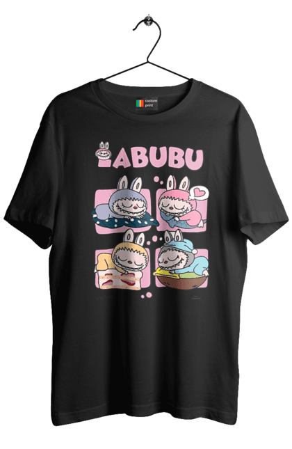 Футболка чоловіча з принтом "Сон Labubu". Labubu, weird cute, іграшки, лабубу. 2070702