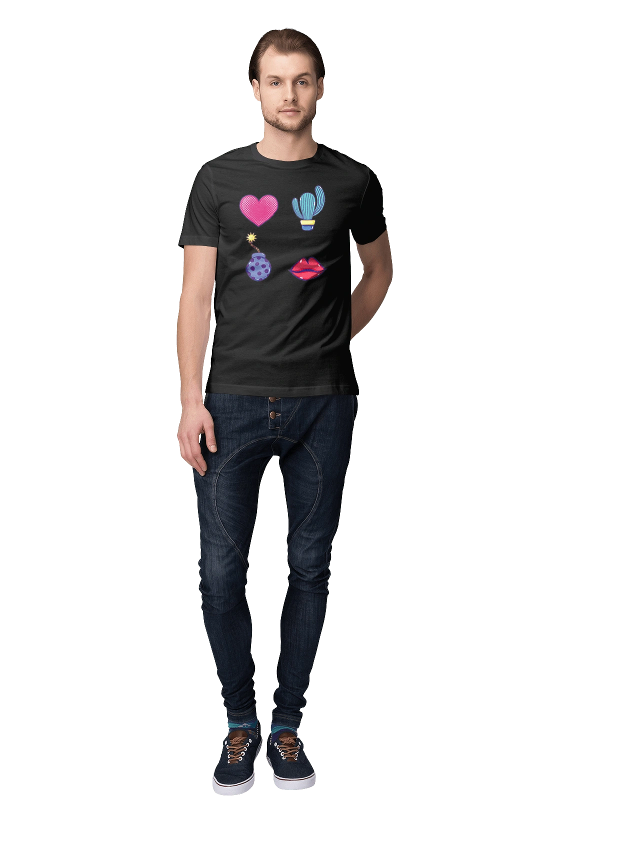 Heart, Cactus, Bomb, Lips