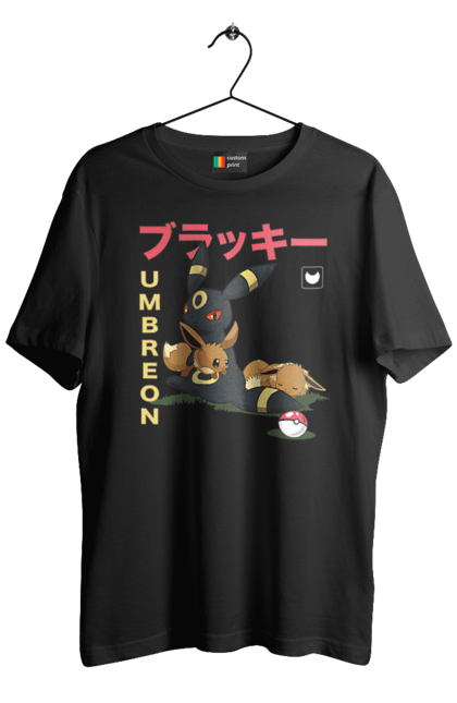 Men's t-shirt with prints Pokemon Eevee. Eevee, nintendo, pokemon, pokemon go, umbreon. 2070702