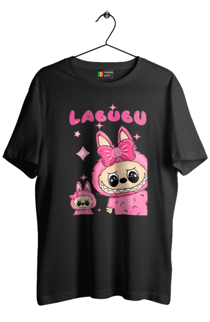 Футболка чоловіча з принтом "Лабубу". Іграшка лабубу, лабубу, лабубу кока кола, мерч лабубу, мила, рожева лабубу, смішна лабубу. 2070702