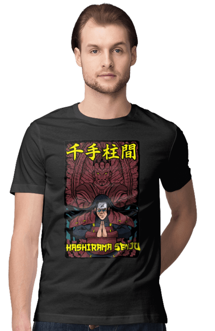 Men's t-shirt with prints Naruto Hashirama. Anime, character, hashirama, hashirama senju, hokage, manga, naruto, ninja, tv series. 2070702