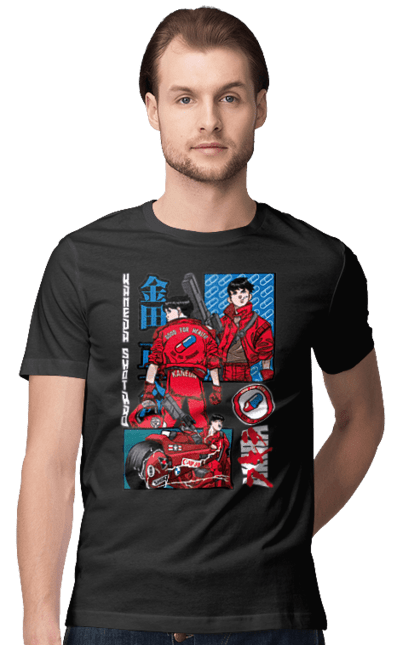 Men's t-shirt with prints Akira Shotaro Kaneda. Akira, anime, cyberpunk, manga, shotaro kaneda. 2070702