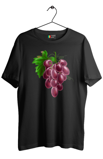 Футболка чоловіча з принтом "Виноград". Виноград, фрукт. 2070702