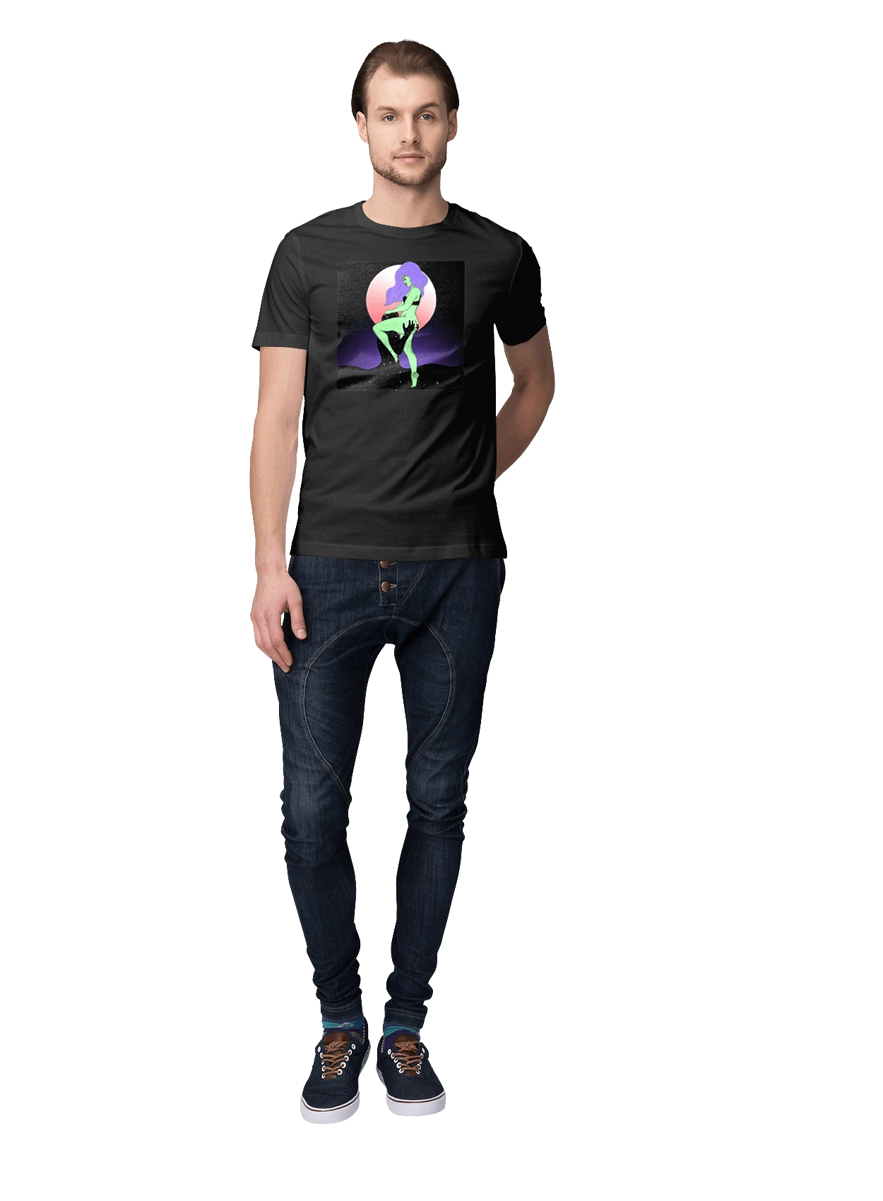 Зелена Дівчина І Місяць