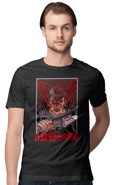 Men's t-shirt with prints Berserk. Anime, berserk, griffith, guts, kentaro miura, manga. 2070702