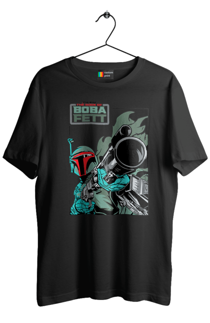 Футболка мужская с принтом Боба Фетт. Boba fett, боба фетт, звездные войны, клон, охотник за головами. 2070702