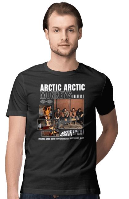 Футболка чоловіча з принтом "Arctic Monkeys". Arctic monkeys, арктичні мавпи, гаражний рок, група, інді рок, музика, постпанк ривайвл, психоделічний рок, рок. 2070702