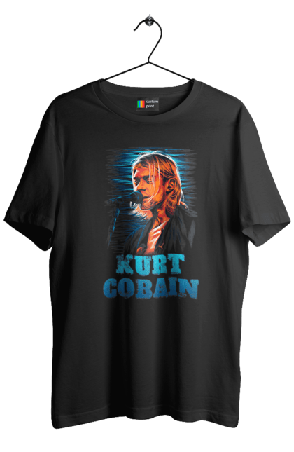 Футболка чоловіча з принтом "Курт Кобейн". Cobain, kurt, kurt cobain, nirvana, гурт, кобейн, курт, курт кобейн, нірвана, рок. 2070702